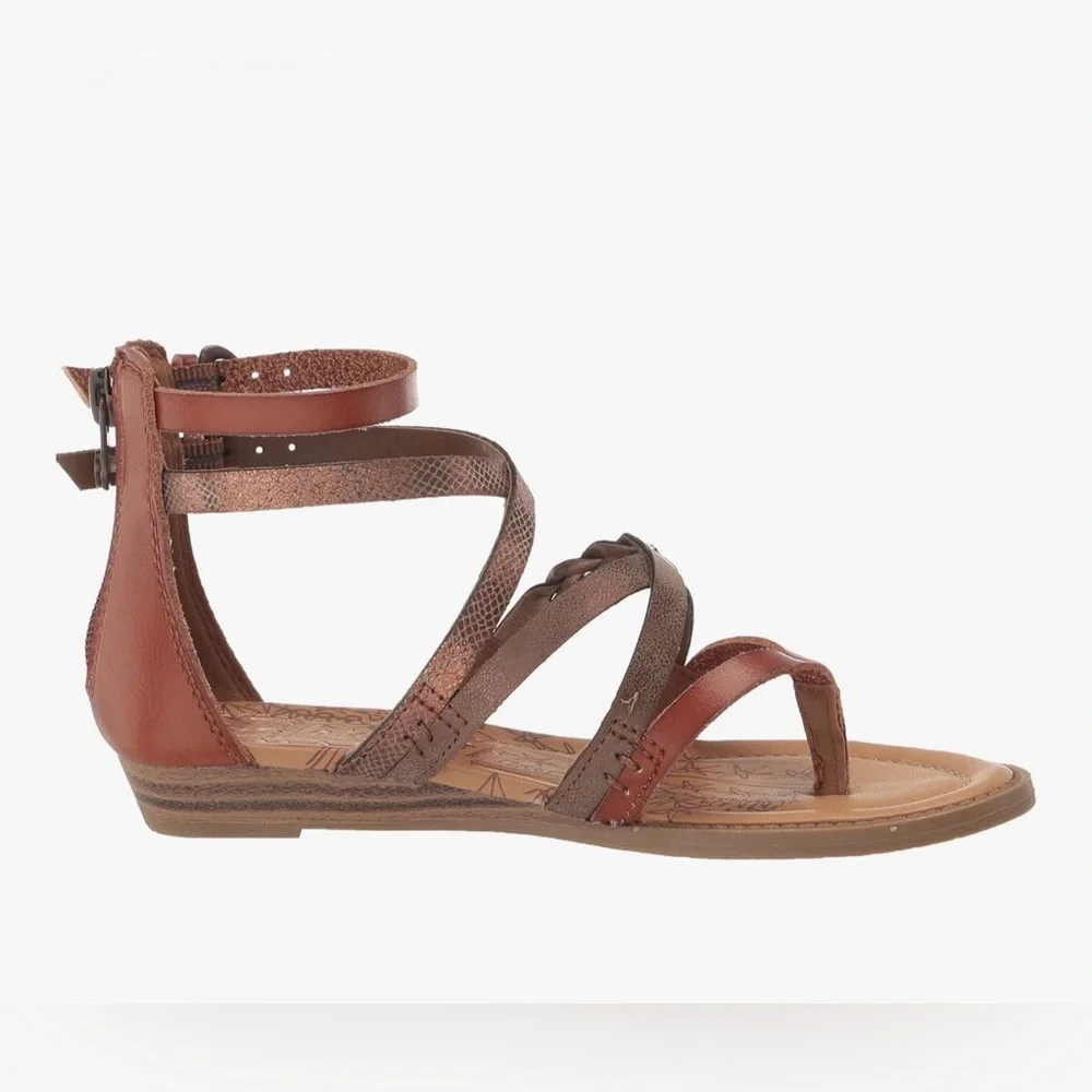 Blowfish Malibu Big Girls 4 Gladiator Bungalow Brown/Bronze Strappy Sandals NIB